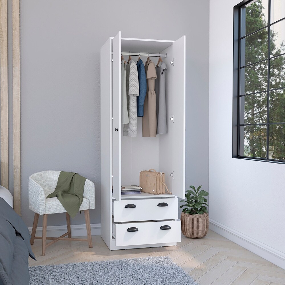 DEPOT E SHOP Bonaire Armoire with 2 Door Cabinets and 2 Drawers