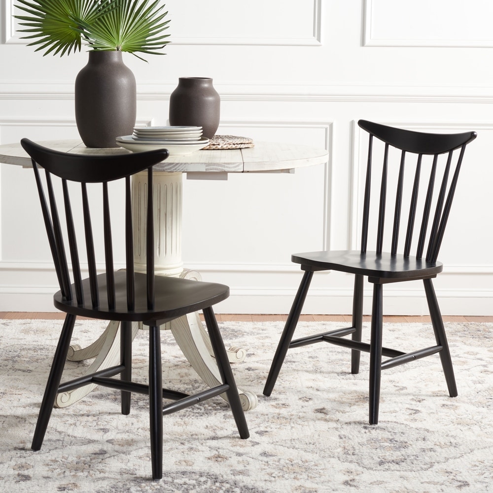 SAFAVIEH Jodan Farmhouse Spindle Dining Chair (Set of 2)   21 in. W x 19 in. D x 34 in. H