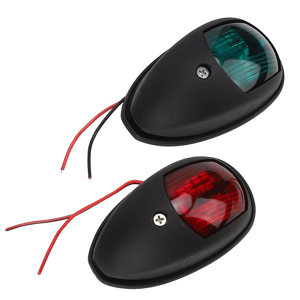 1pair Portable Durable Yacht Navigation Light 1030v Wide Pressure Shipping Signal Lampblack