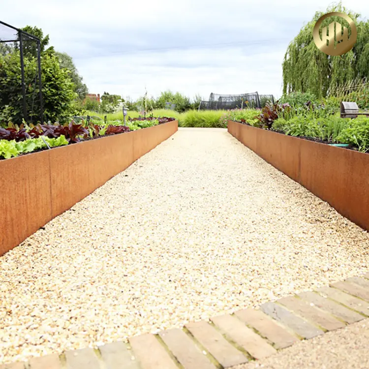 Simple Corten Steel Rusty Metal Factory Supply Lawn Edging