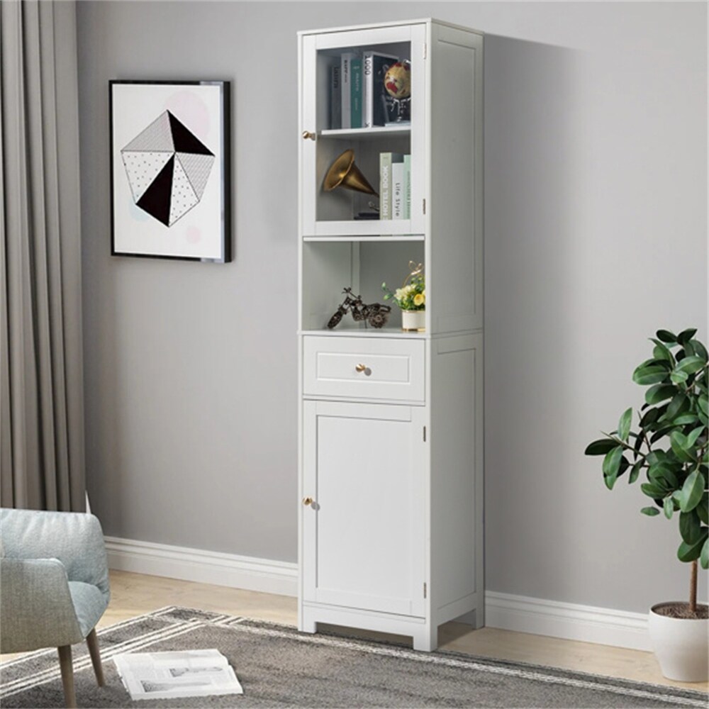 Spray Paint Bathroom Cabinet with 2 Doors and 1 Shelf   N/A