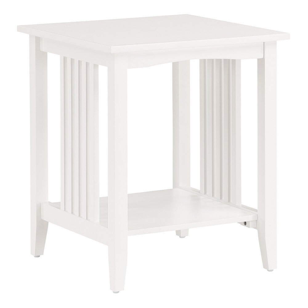 Porch   Den Clifton Mission Medium Oak Wood Finish Side Table