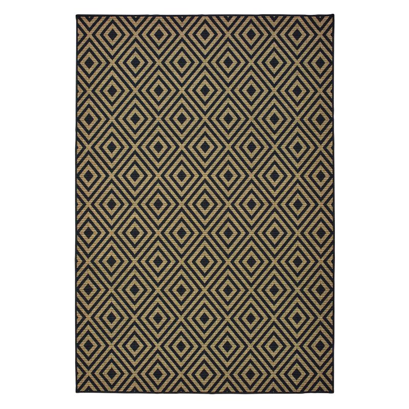 StyleHaven Mainland Diamond Panel Geometric Indoor Outdoor Rug