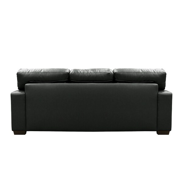 Bordeaux Leather Match Sofa，Loveseat，Armchair and Ottoman