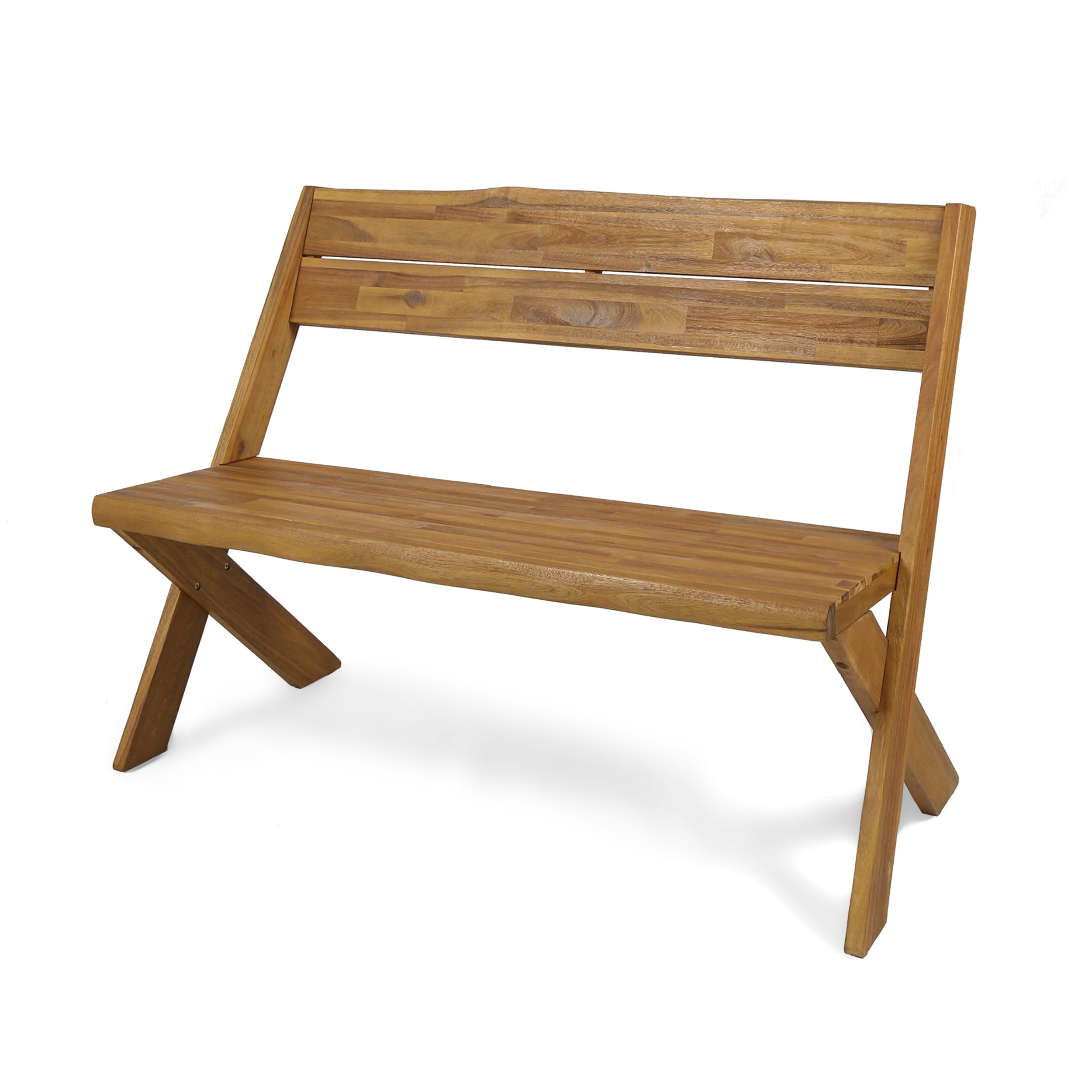 Irene Outdoor Acacia Wood Bench