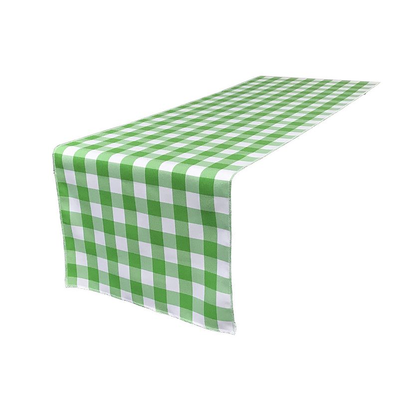 Polyester Gingham Checkered 14 By 108-inch Table Runner