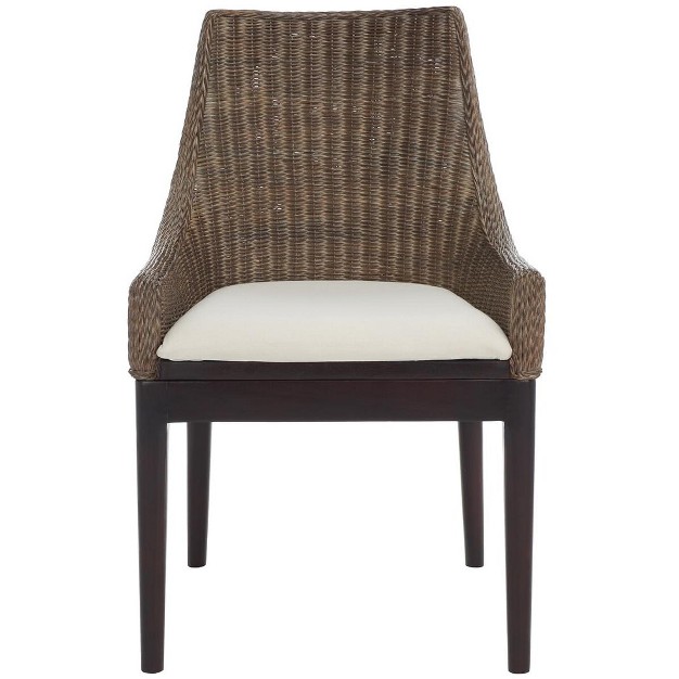 Franco Sloping Chair Brown White Wash white Safavieh