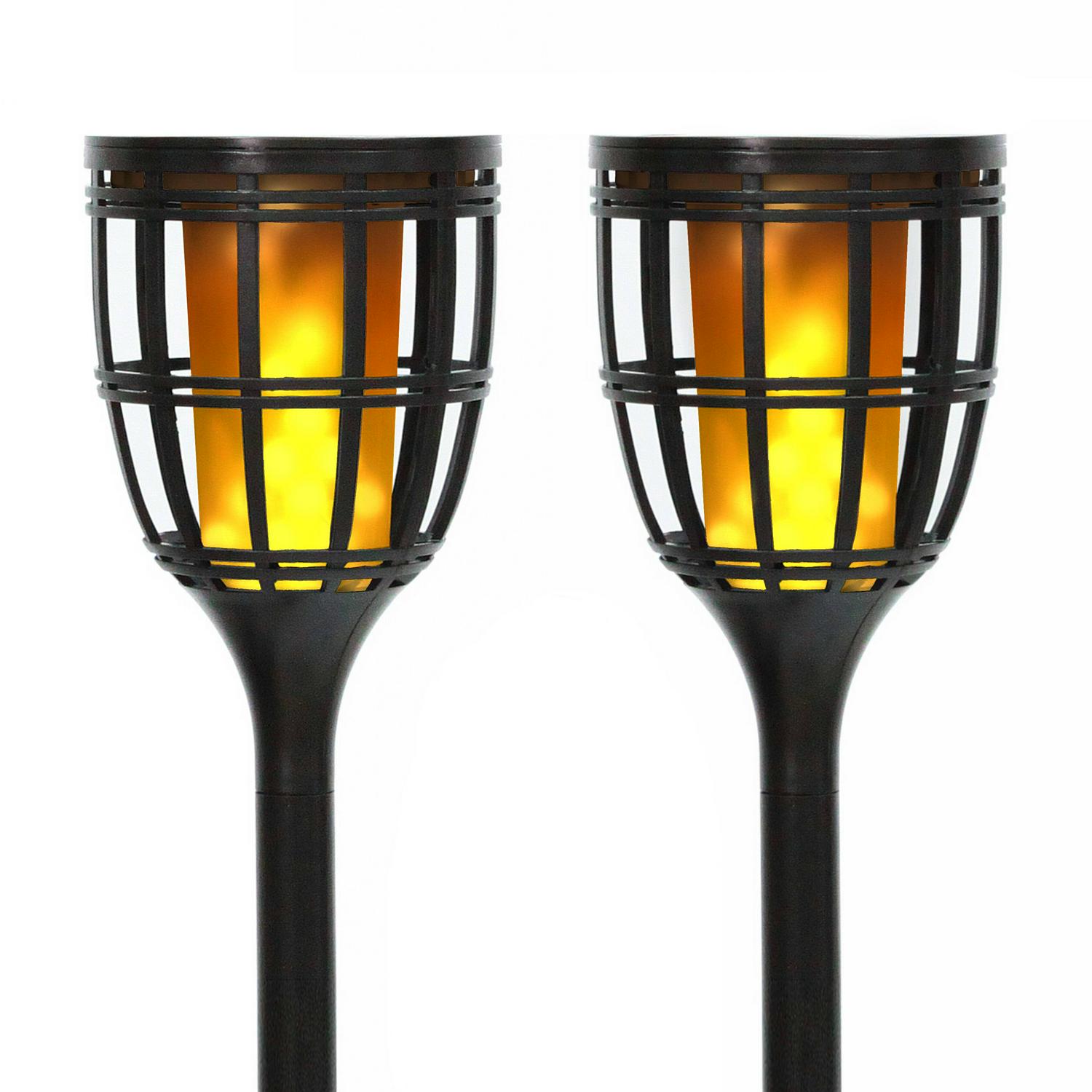 Techko Solar 3-in-1 Multi-Functional Torch Lights  Flame or Still Lighting (2 Pack)