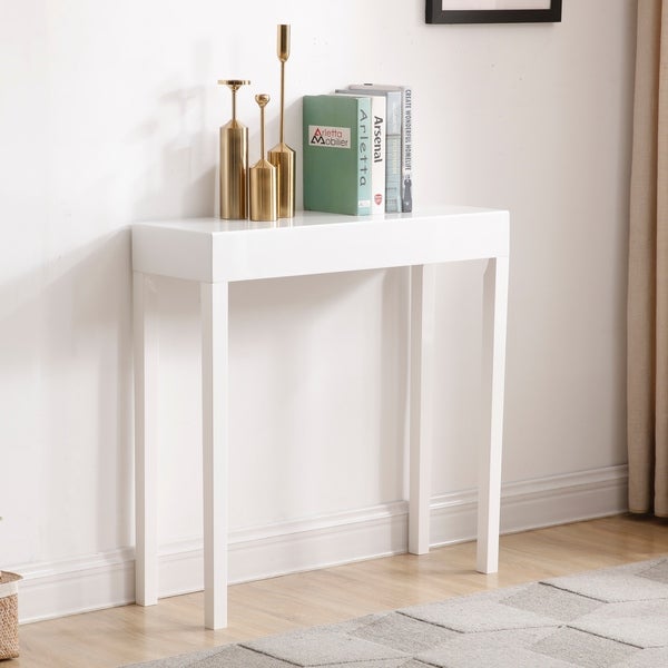 Modern Amy Console Table， Sofa Table， White