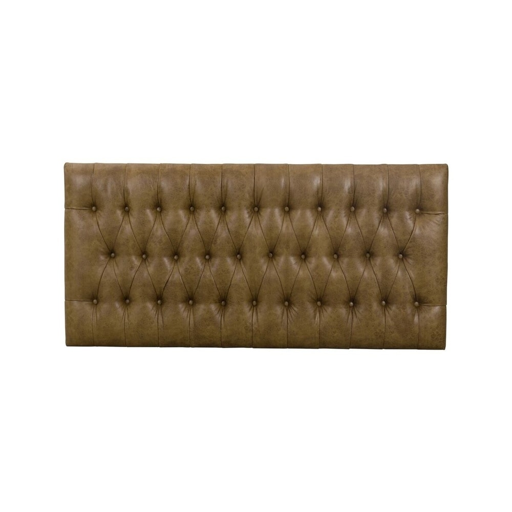 HomePop Draper Light Brown Button tufted Large Ottoman