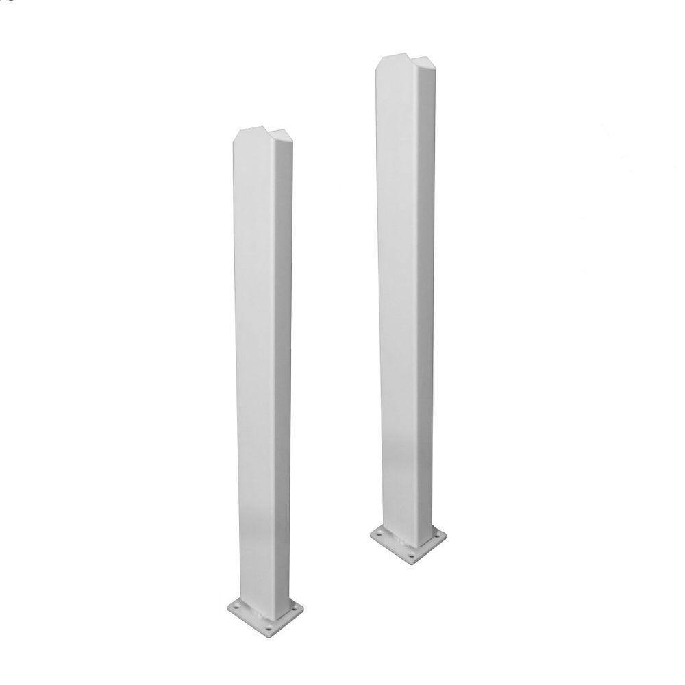 Zippity Outdoor Products 3-14 in. x 4 in. x 30 in. Galvanized SteelVinyl Surface Fence Mounts (2-Pack) ZP19011