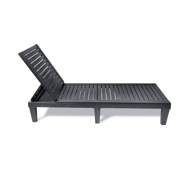 Oslo Patio Reclining Sun Lounger Black Dukap