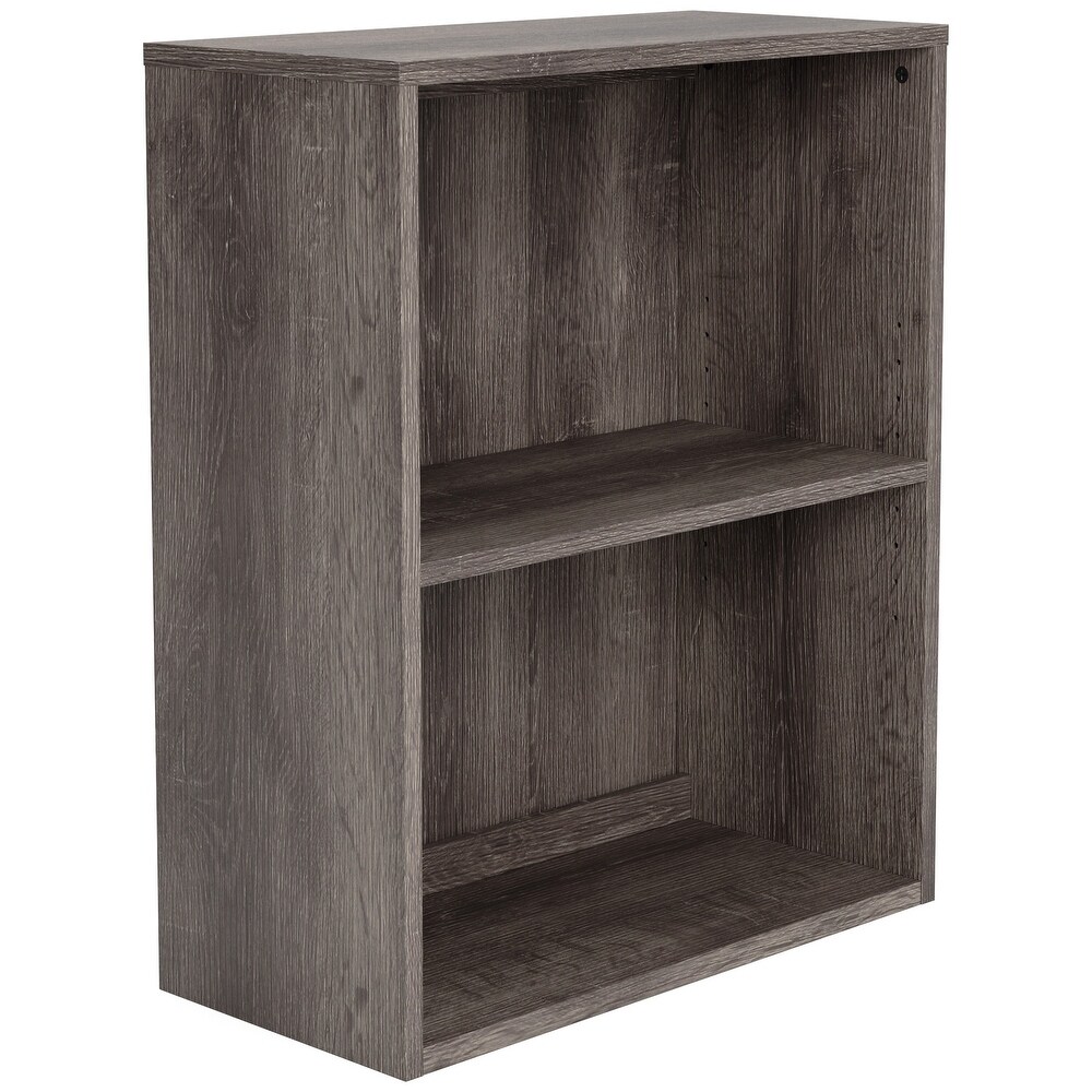 Small Bookcase with 1 Adjustable Shelf  Taupe Brown