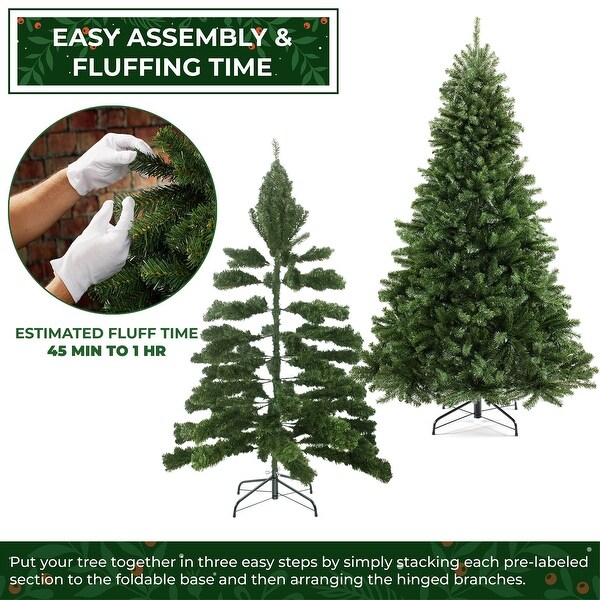 Realistic Green Spruce Artificial Christmas Tree with Stand