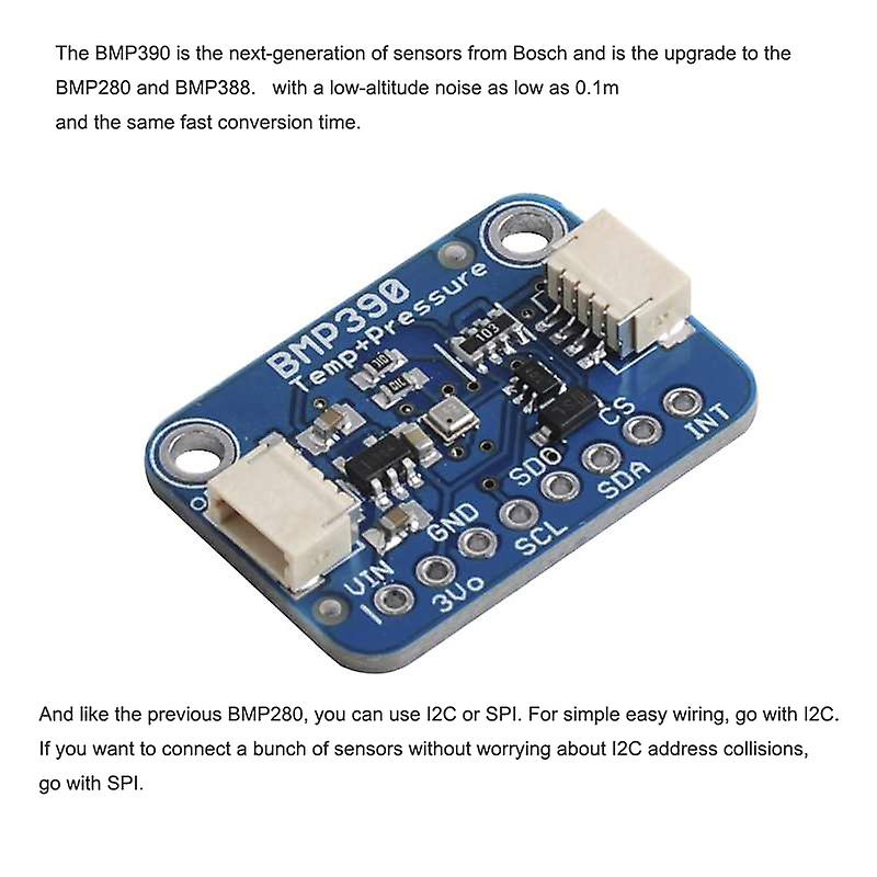 Born Pretty Bmp390 Precision Altitude Barometric Pressure And Altimeter Sensor Breakout ( Upgrade Of Bmp280 Bmp388 )+2pcs Sh1.0mm 4p Cables