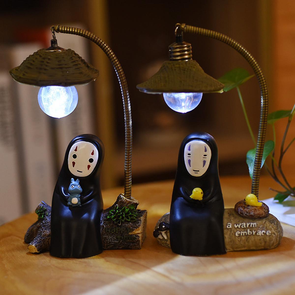 Night Light Cartoon No Face Man Patron Saint Small Night Lamp Resin2pcs