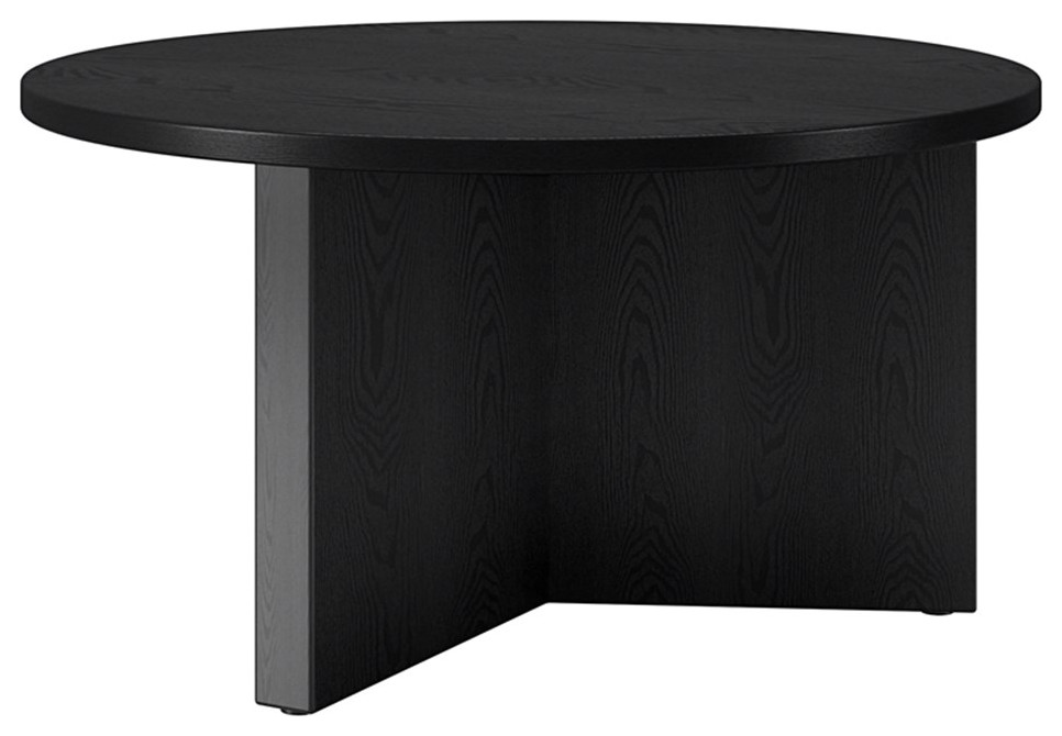 Henn ampHart 32 quotBlack Grain Coffee Table   Transitional   Coffee Tables   by Homesquare  Houzz