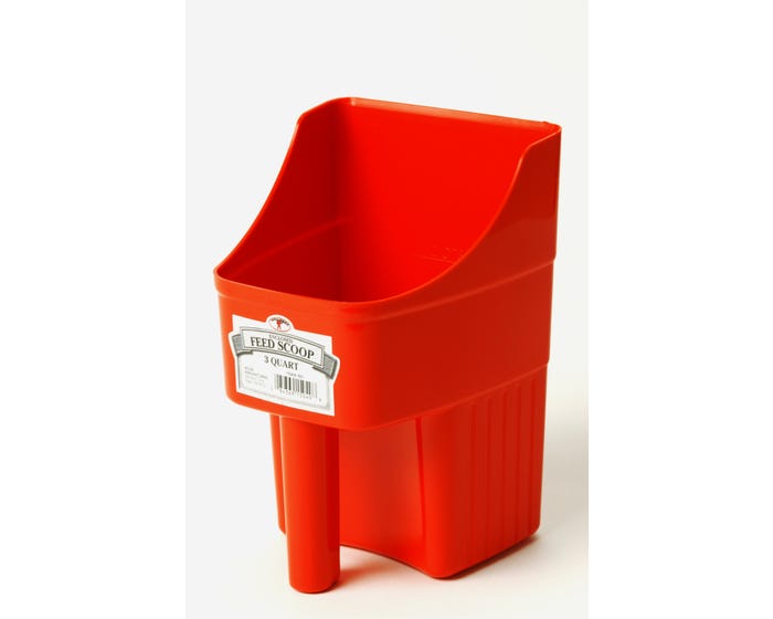 Miller Mfg. 3 Quart Enclosed Poly Feed Scoop - 150446