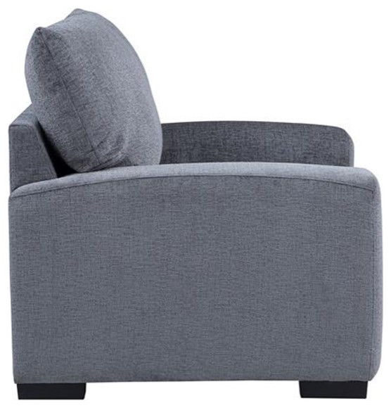 Porter Designs Clayton Soft Microfiber Chair   Gray   Transitional   Armchairs And Accent Chairs   by Homesquare  Houzz