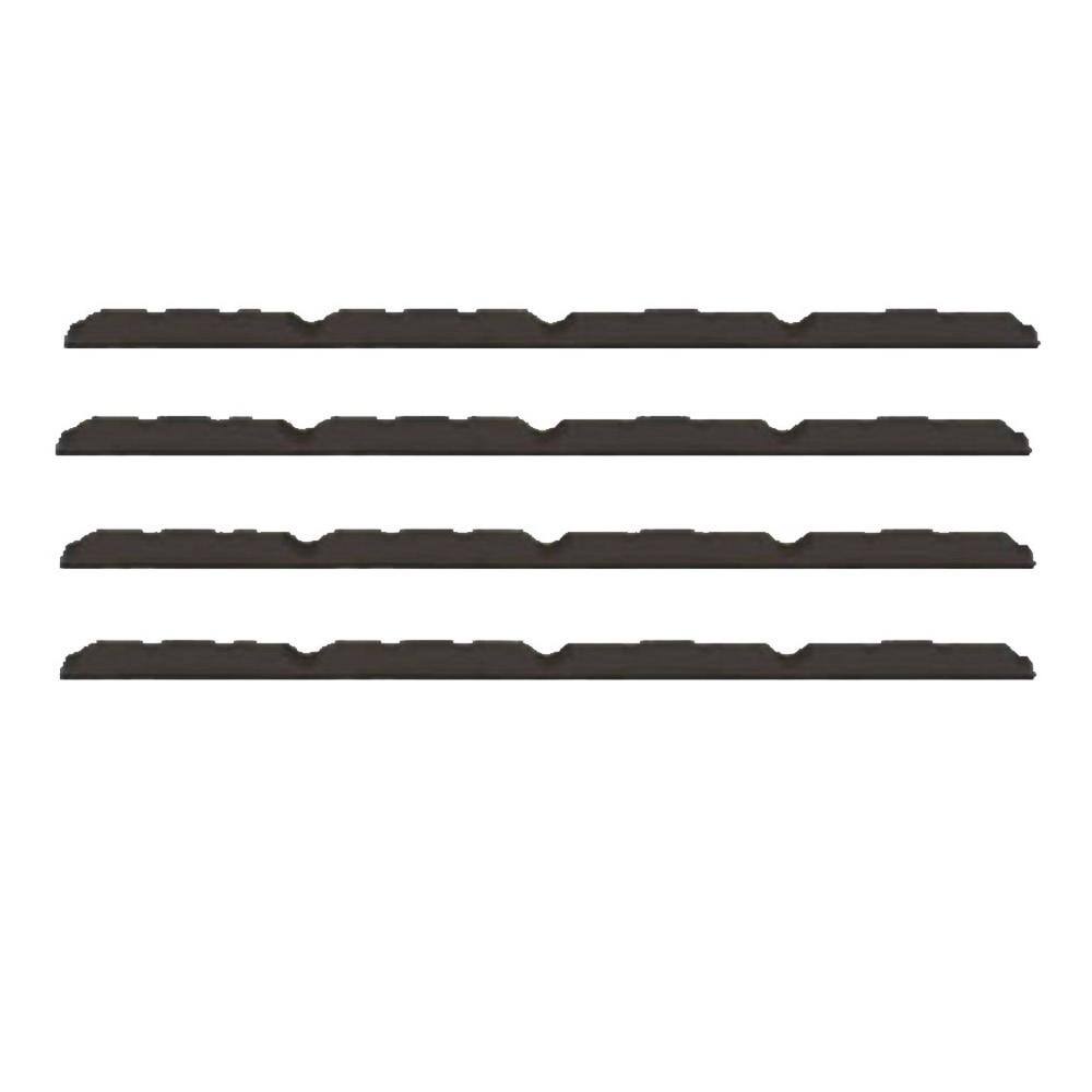 Gibraltar Building Products 3 ft. Outside Closure Strip Foam SM-Rib Roof Accessory in Black (4-Pack) 98191