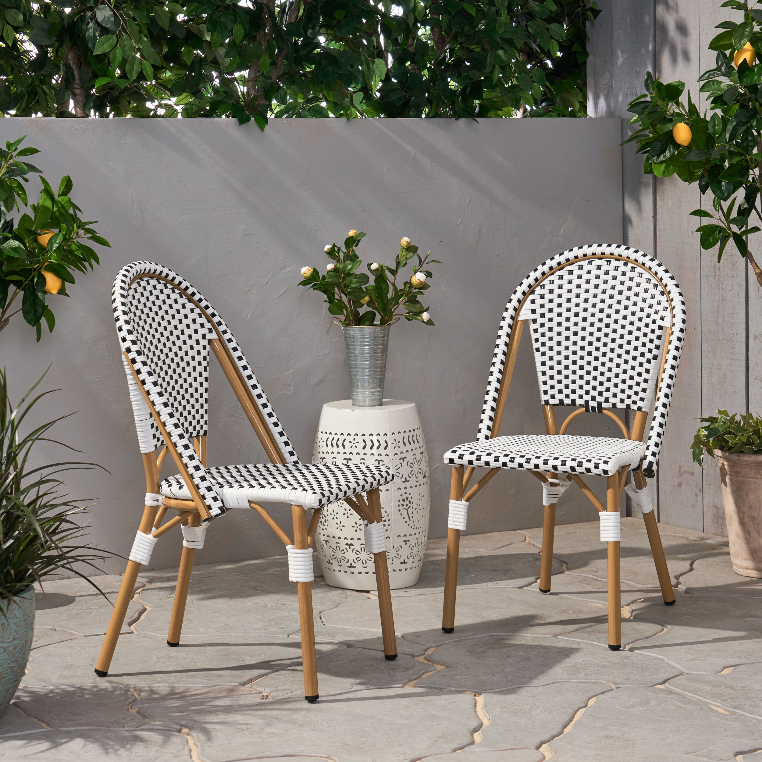 Desire Outdoor French Bistro Chair (Set of 2)