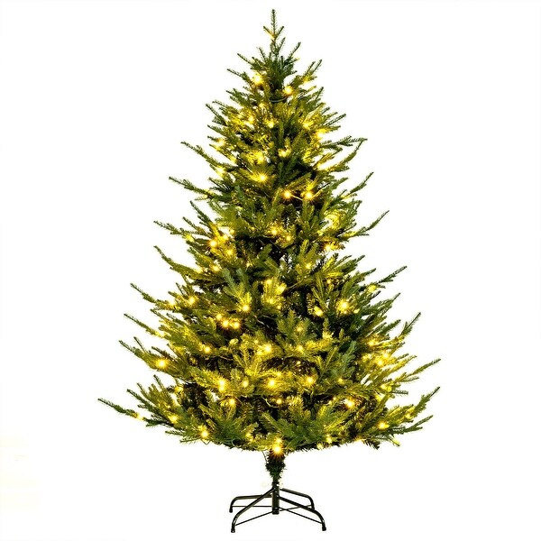 Prelit Christmas Tree with 280 Warm White LED Lights and 8 Lighting Modes