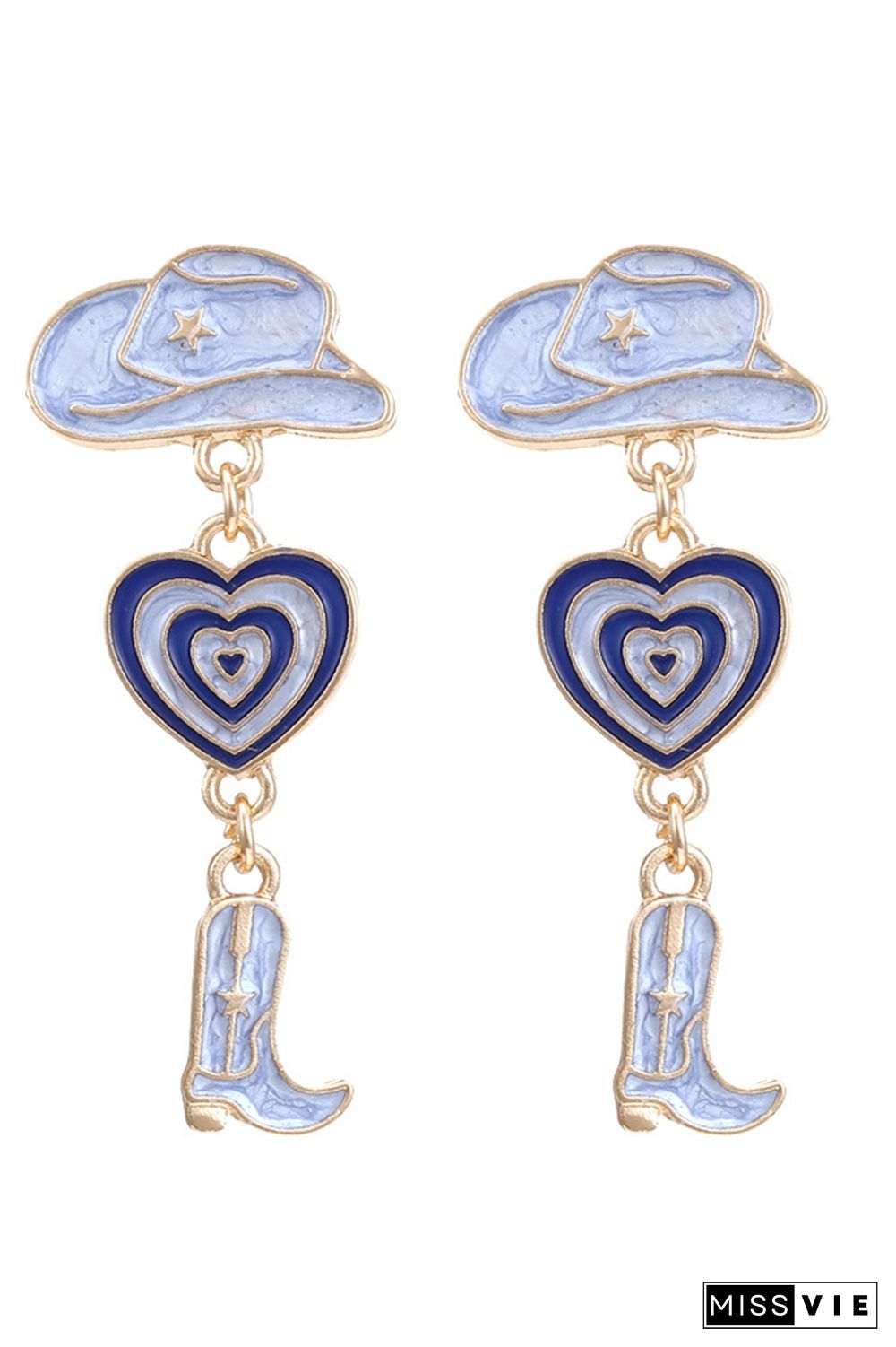 Heart Boots and Hats Alloy Earrings MOQ 5PCS