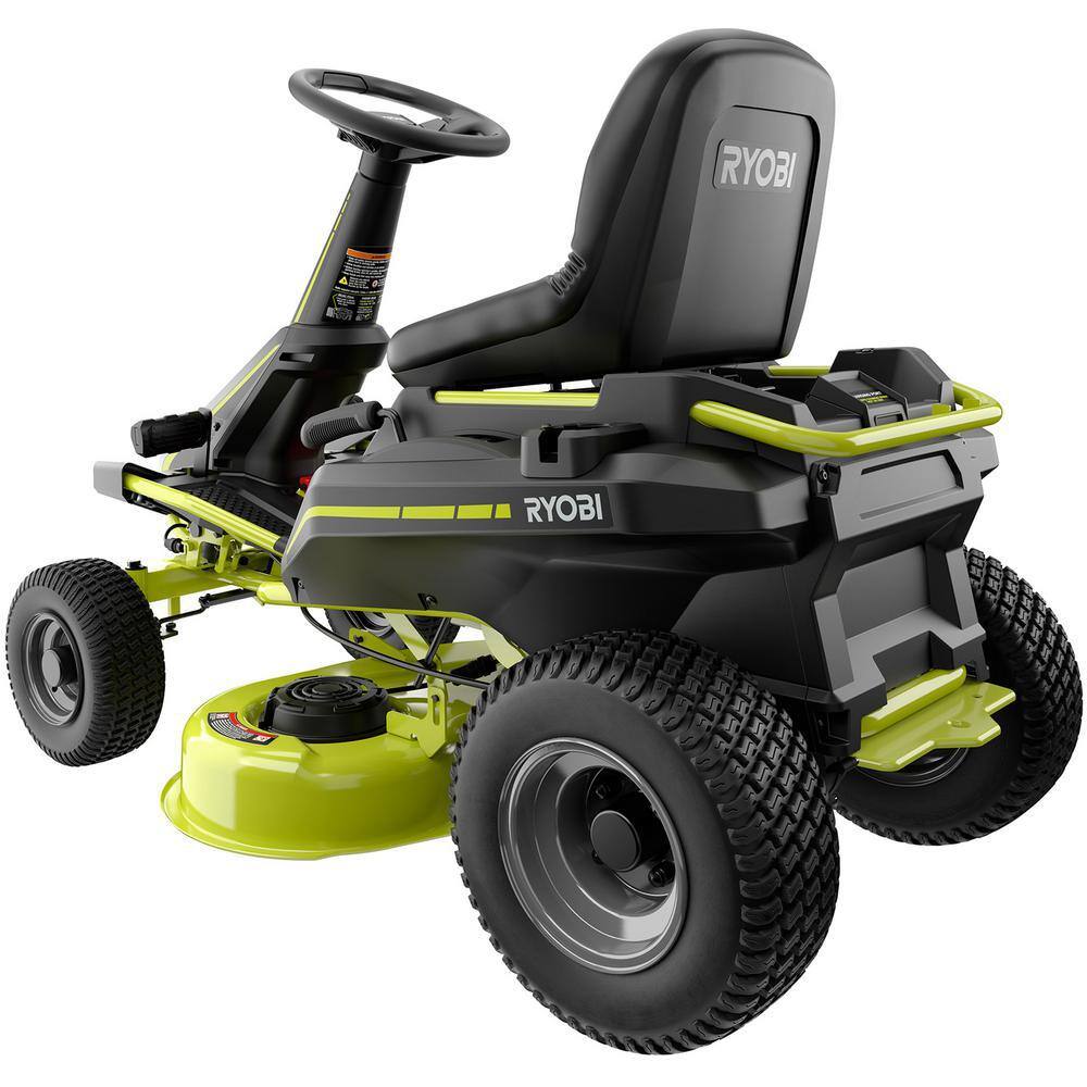 RYOBI 48V Brushless 30 in. 50 Ah Battery Electric Rear Engine Riding Mower RY48130