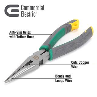 Commercial Electric 8 in. Long Nose Pliers CE180404