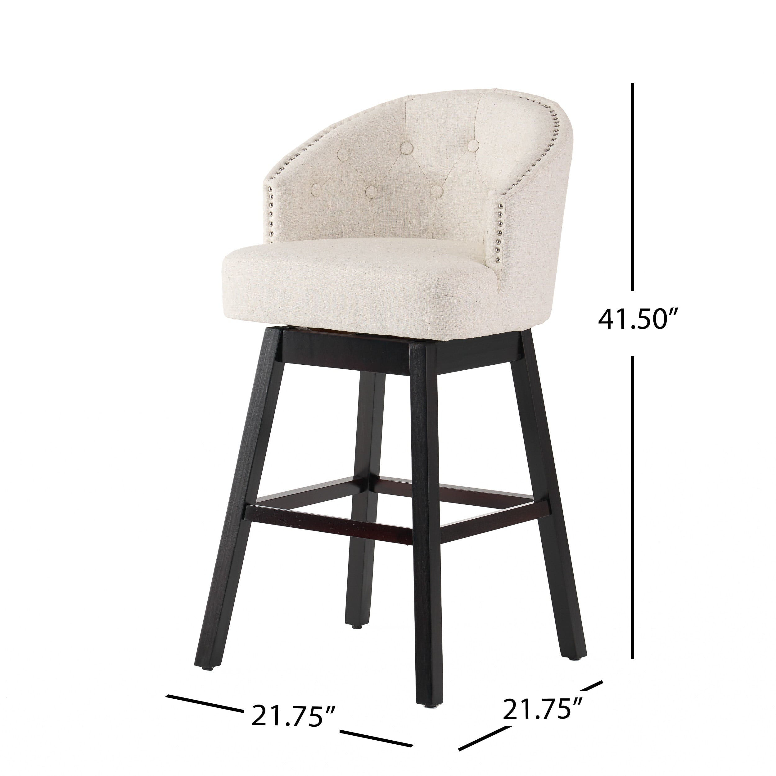 Noble House Bentley Beige Bar Stool (Set of 2)