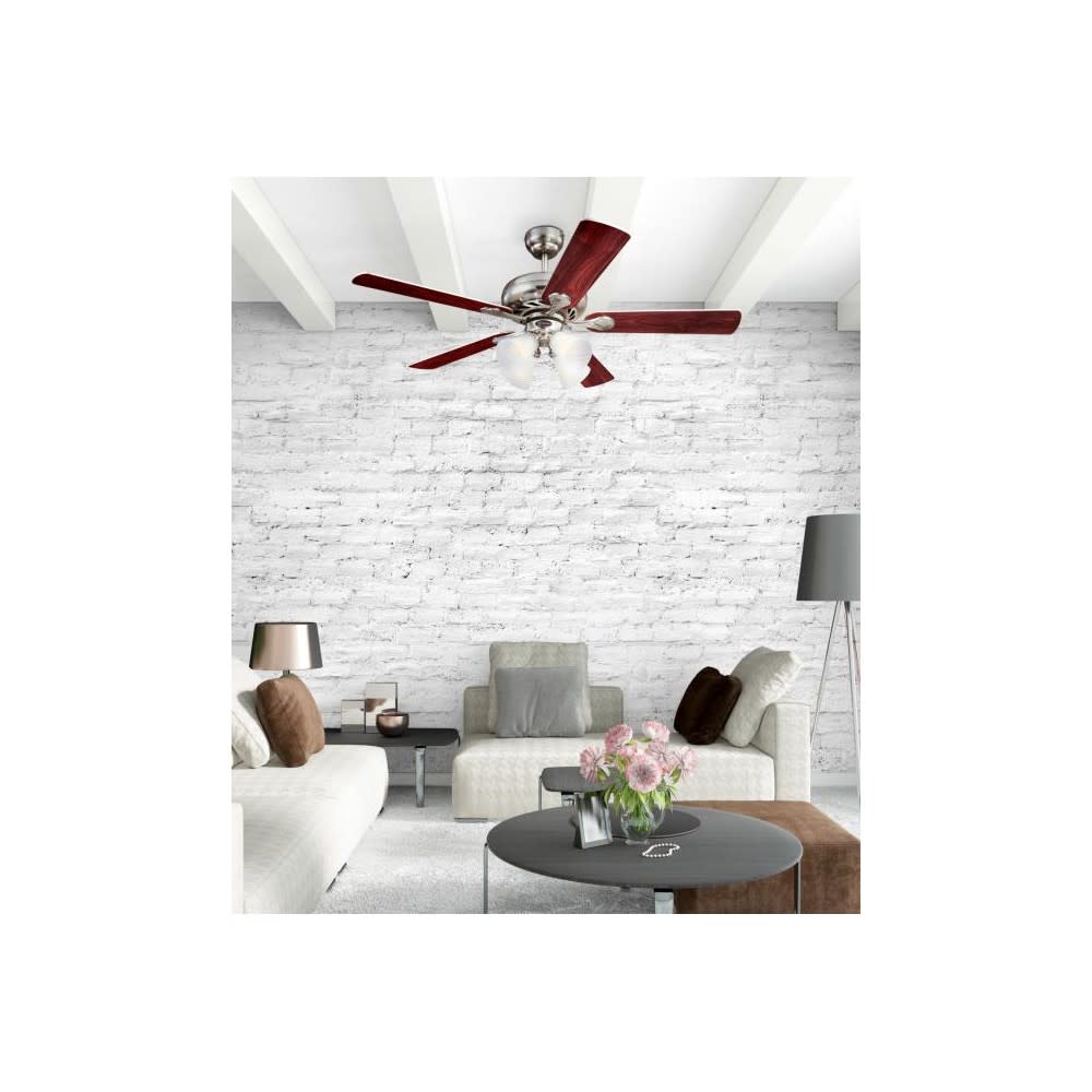 Westinghouse 52 Swirl Brushed Nickel LED Indoor Ceiling Fan ;