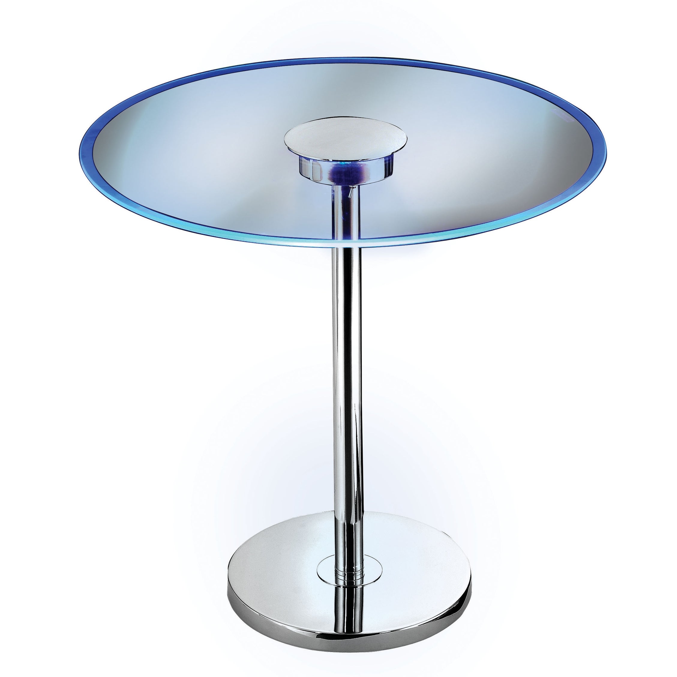 Comet Chrome Glass Table with Color Changing LEDs LED Table