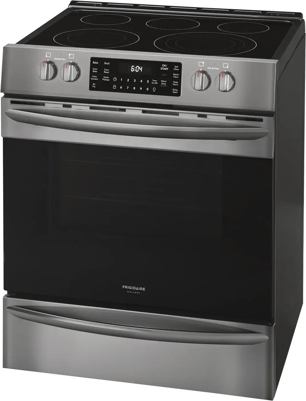 Frigidaire 30 Inch Electric Range with Air Fry - 5.4 cu. ft. Black Stainless Steel