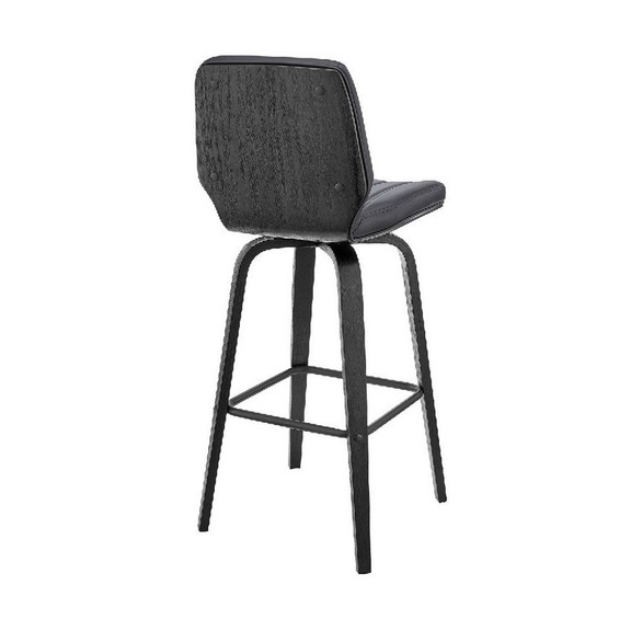 Benjara BM270031 Swivel Barstool with Channel Stit...