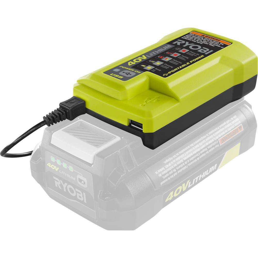 RYOBI 40V Lithium-Ion Charger with USB Port OP403A