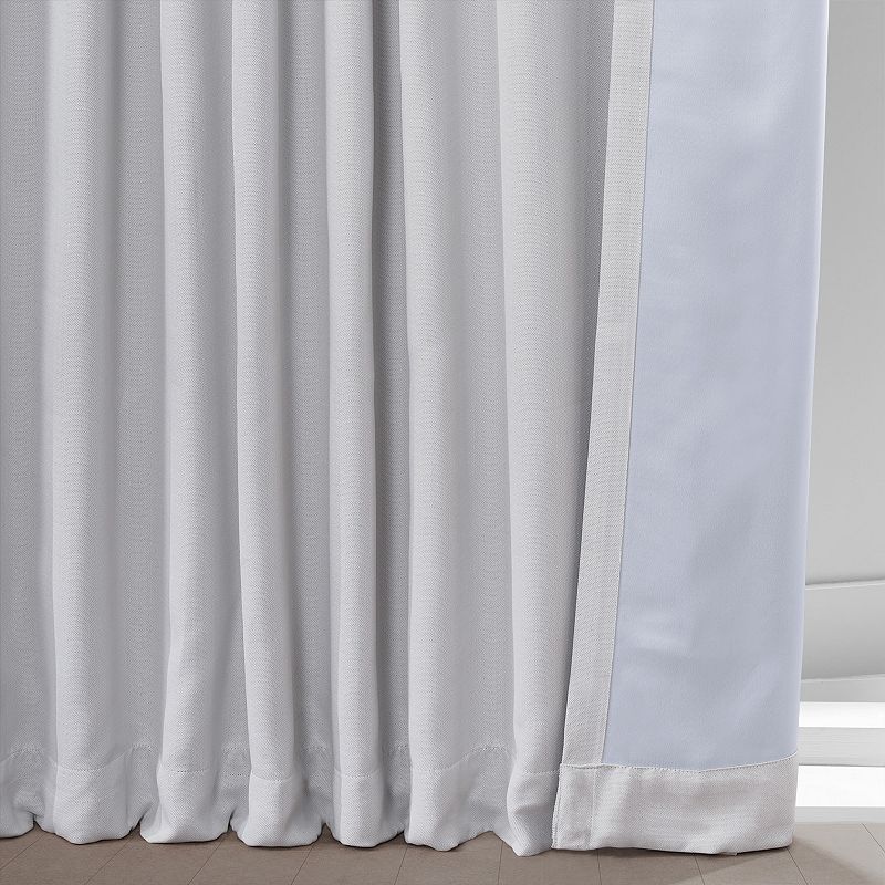 EFF Faux Linen Extra Wide Blackout Window Curtain