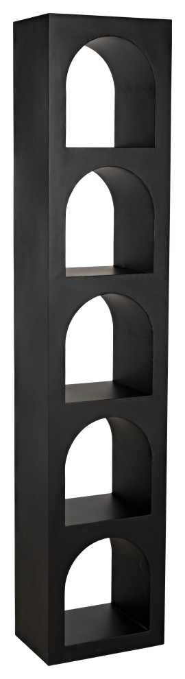 Aqueduct Bookcase  C  Black Metal   Industrial   Bookcases   by HedgeApple  Houzz