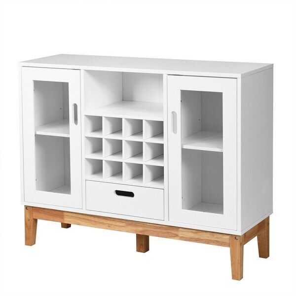 Wood Wine Storage Cabinet Sideboard Console Buffet Server - 39.5