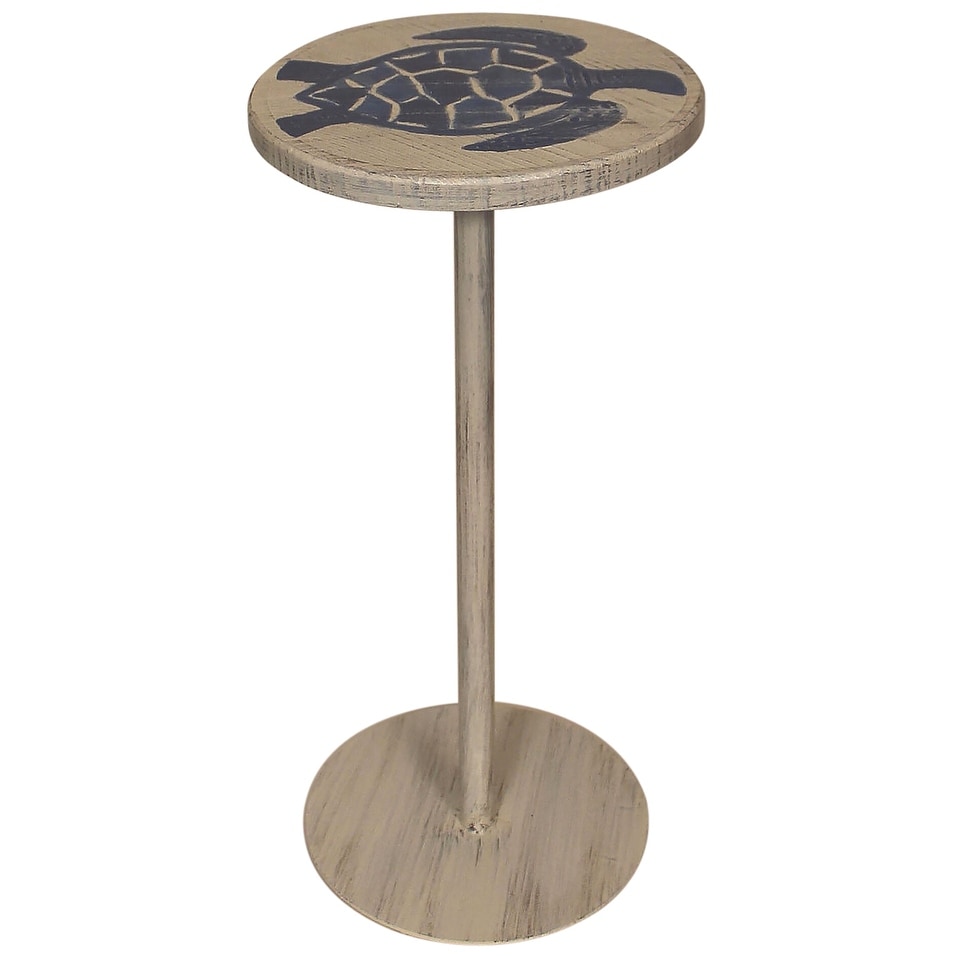 Small Coastal Round Drink Table