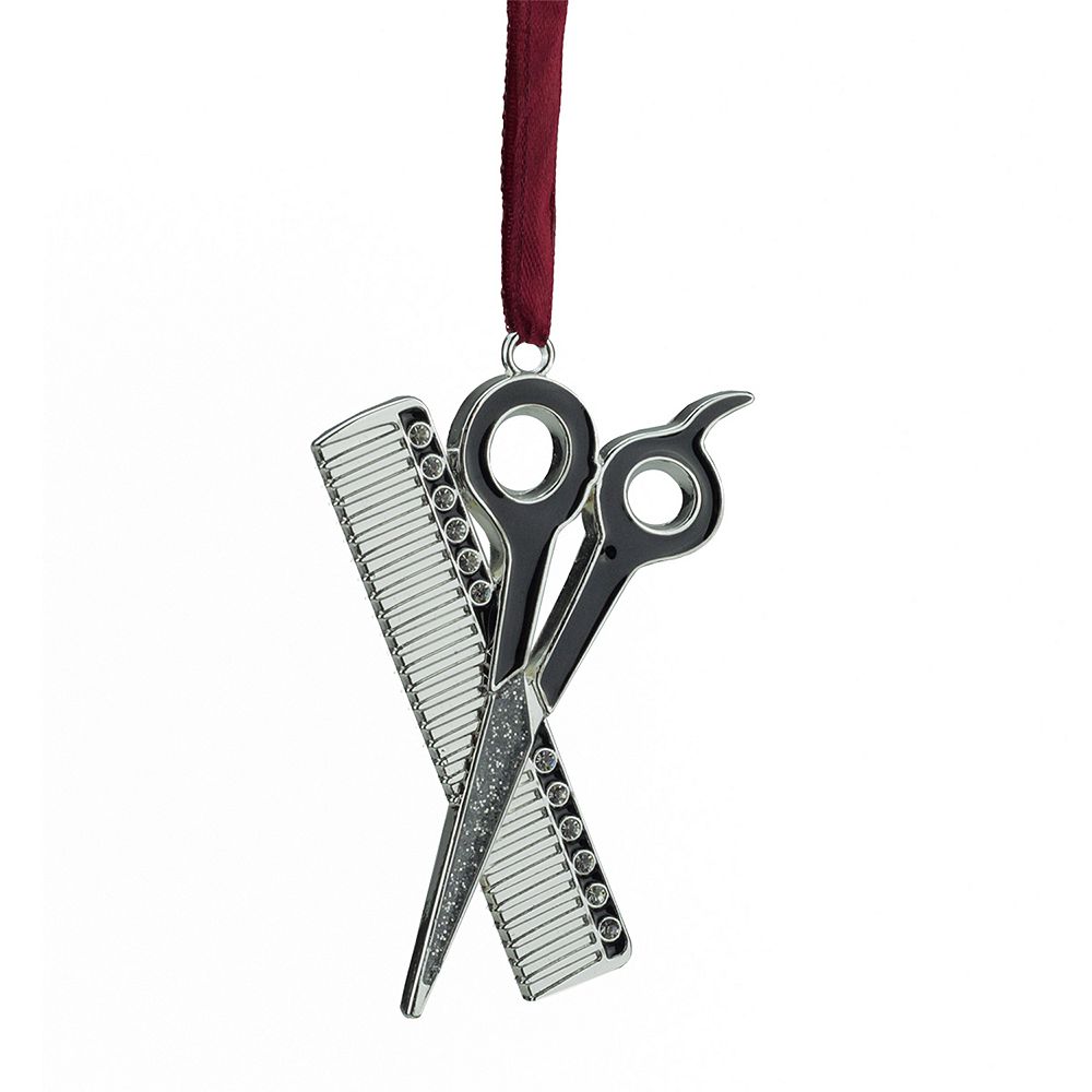 Northlight Seasonal Barber Scissors and Comb Christmas Ornament