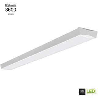 ETi 4 ft. 3600 Lumens Integrated LED White Wraparound Ceiling Light Flush Mount Multi-Volt 4000K Bright White 56513141