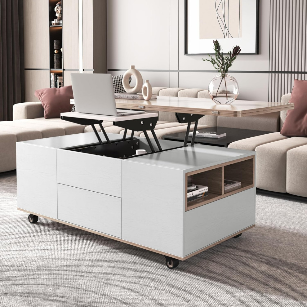 Modern Coffee Table  Lift Top  amp3 Drawers for Extra Storage Space   Modern   Coffee Tables   by Decor Love  Houzz