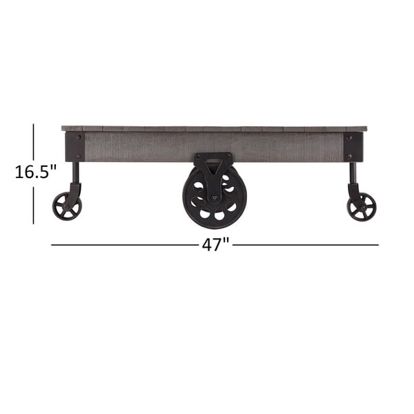 Myra Industrial and Rustic 47-inch Coffee Table by iNSPIRE Q Classic