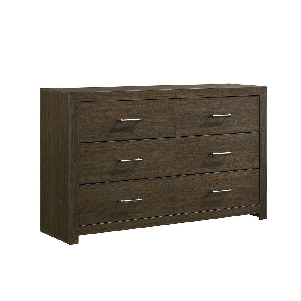 Picket House Furnishings Hendrix 6 Drawer Dresser in Walnut