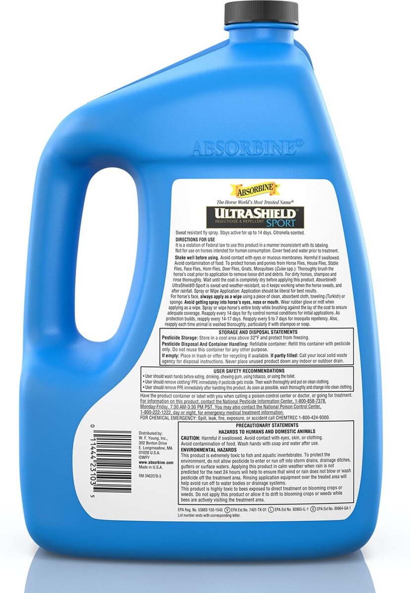 Absorbine Ultrashield Sport Insecticide and Repellent Horse Spray