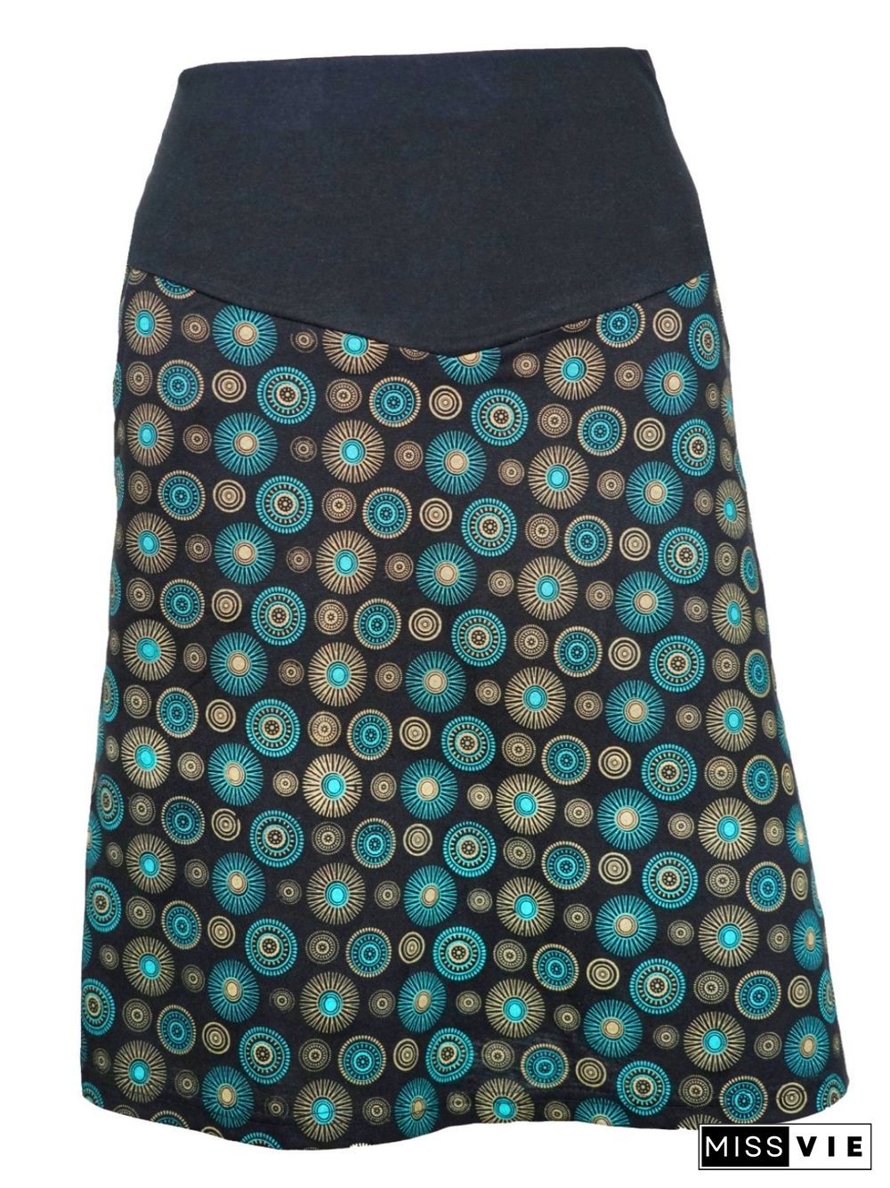 Casual Plus Size Printed Skirt