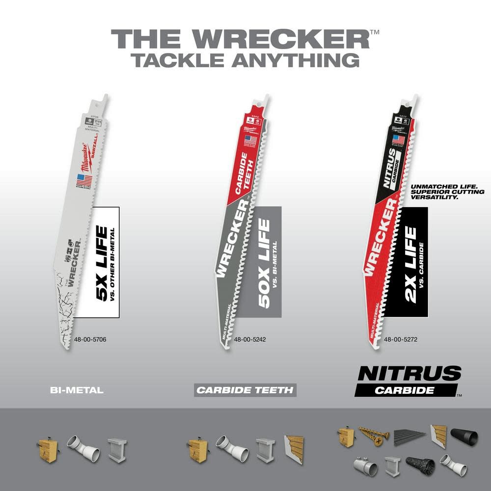 MW The Wrecker SAWZALL Blade Multi-Material 9