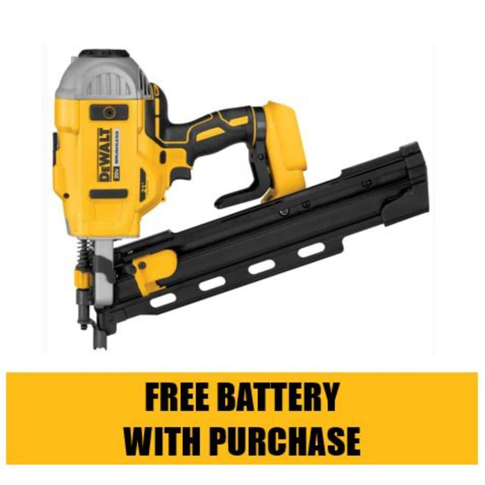 DEWALT 20V MAX XR Lithium-Ion Cordless Brushless 2-Speed 21° Plastic Collated Framing Nailer (Tool Only) DCN21PLB