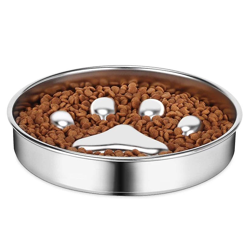 High end stainless steel anti-gulping dog bowl