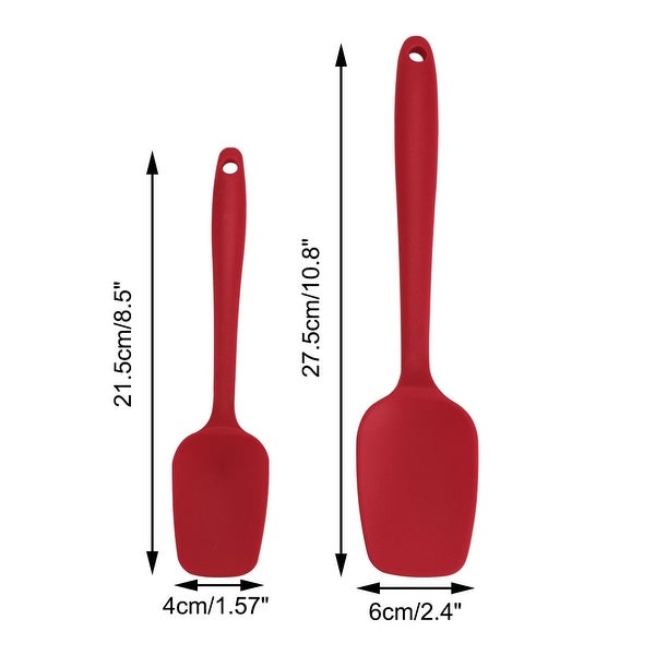 4 Pcs Silicone Heat Resistant Non-scratch Turners Non Sticky Spatula